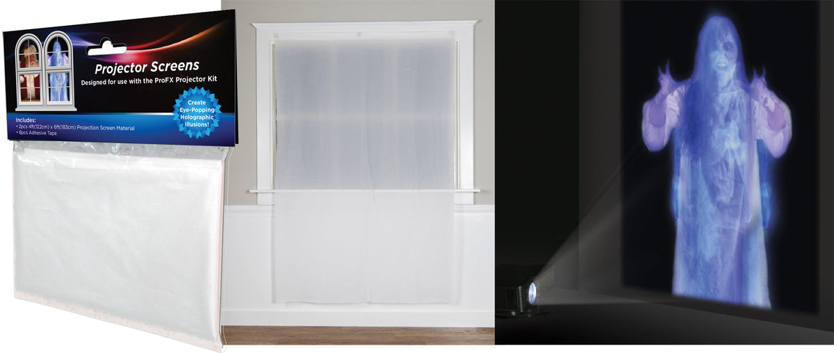 4' x 6" ProFX Projector Screens - Pack of 2 Halloween Projection Lights - Tophatter Daily Deals