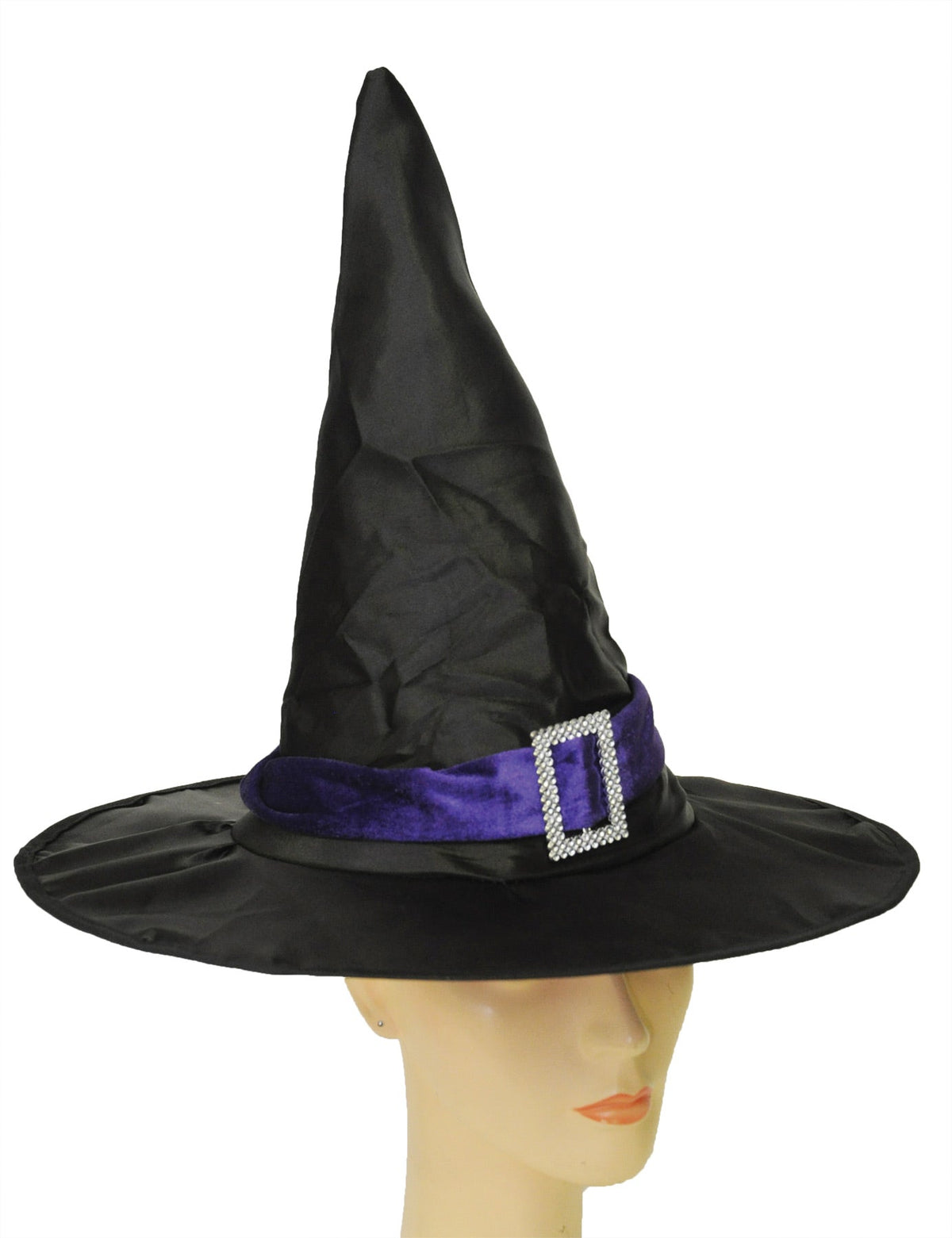 Black & Purple Elegant Witch Hat Halloween Hats & Headpieces - Tophatter Daily Deals