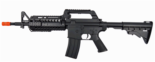 WELL MR799 M4 RIS Spring Airsoft Gun with Scope, Light, Grip, + Suppressor Airsoft-SpringRifle - Tophatter Daily Deals