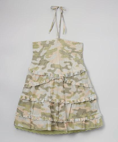 Girls Camo Print Smocked Halter Top Camo Print Children / Tops - Tophatter Daily Deals