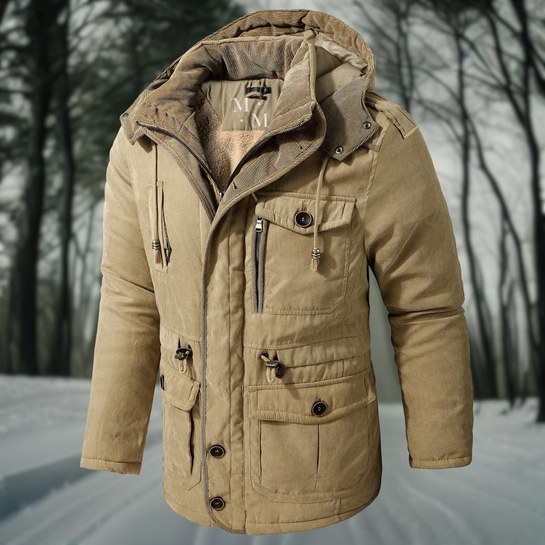 Waterproof Men Parka - Mid Thigh Hooded, Fleece Lined - Tophatter Daily Deals