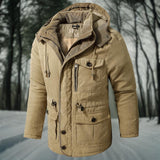 Waterproof Men Parka - Mid Thigh Hooded, Fleece Lined - Tophatter Daily Deals