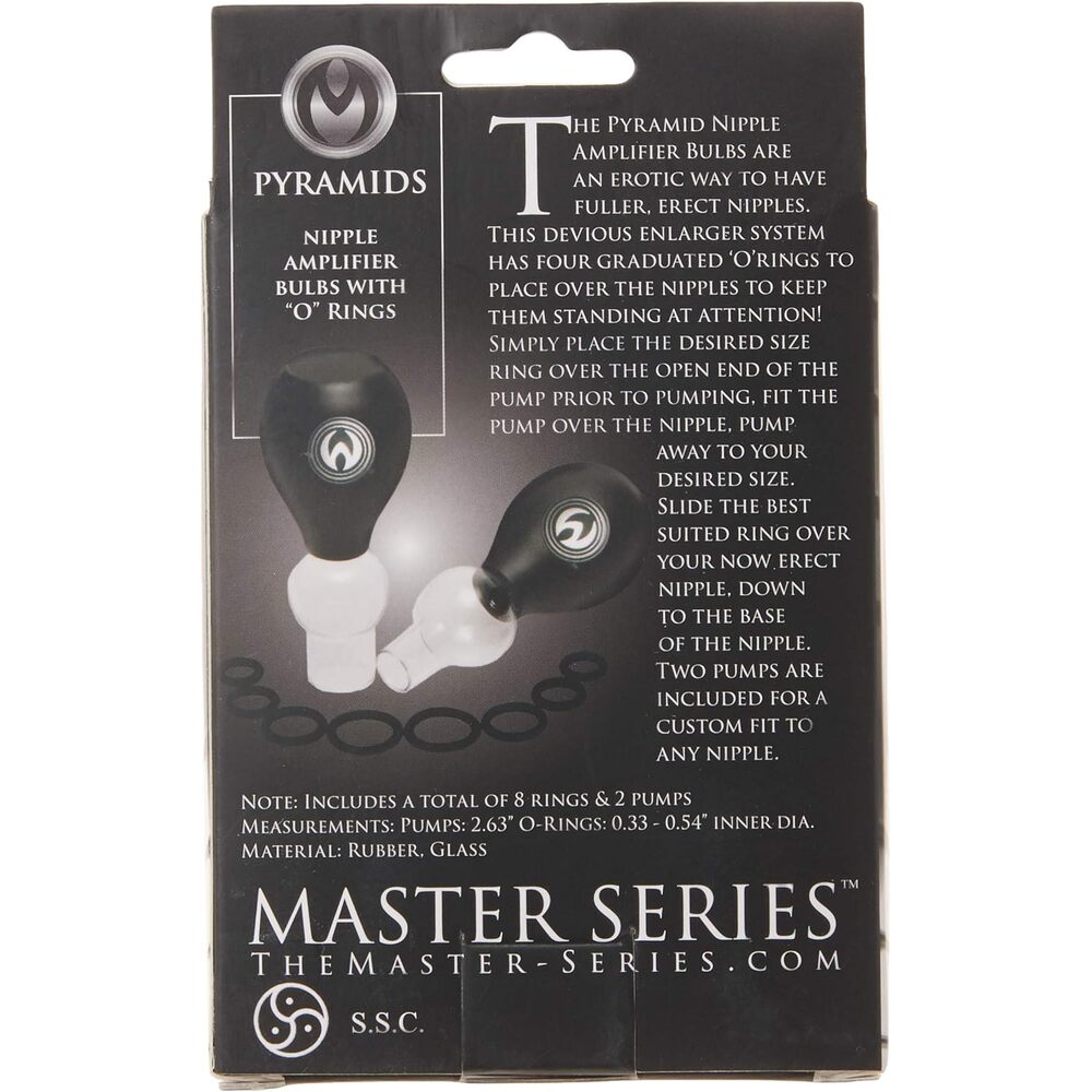 Master Series Pyramid Nipple Amplifier Bulbs with O Rings – Nipple Enlarger > Sex Toys > Nipple Suckers - Tophatter Daily Deals