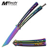 Butterfly Trainer 4 Inch Rainbow Tanto Blade Balisong Knife - TOPHATTER'S ARMORY DEALS Collectible Weapons - Tophatter Daily Deals
