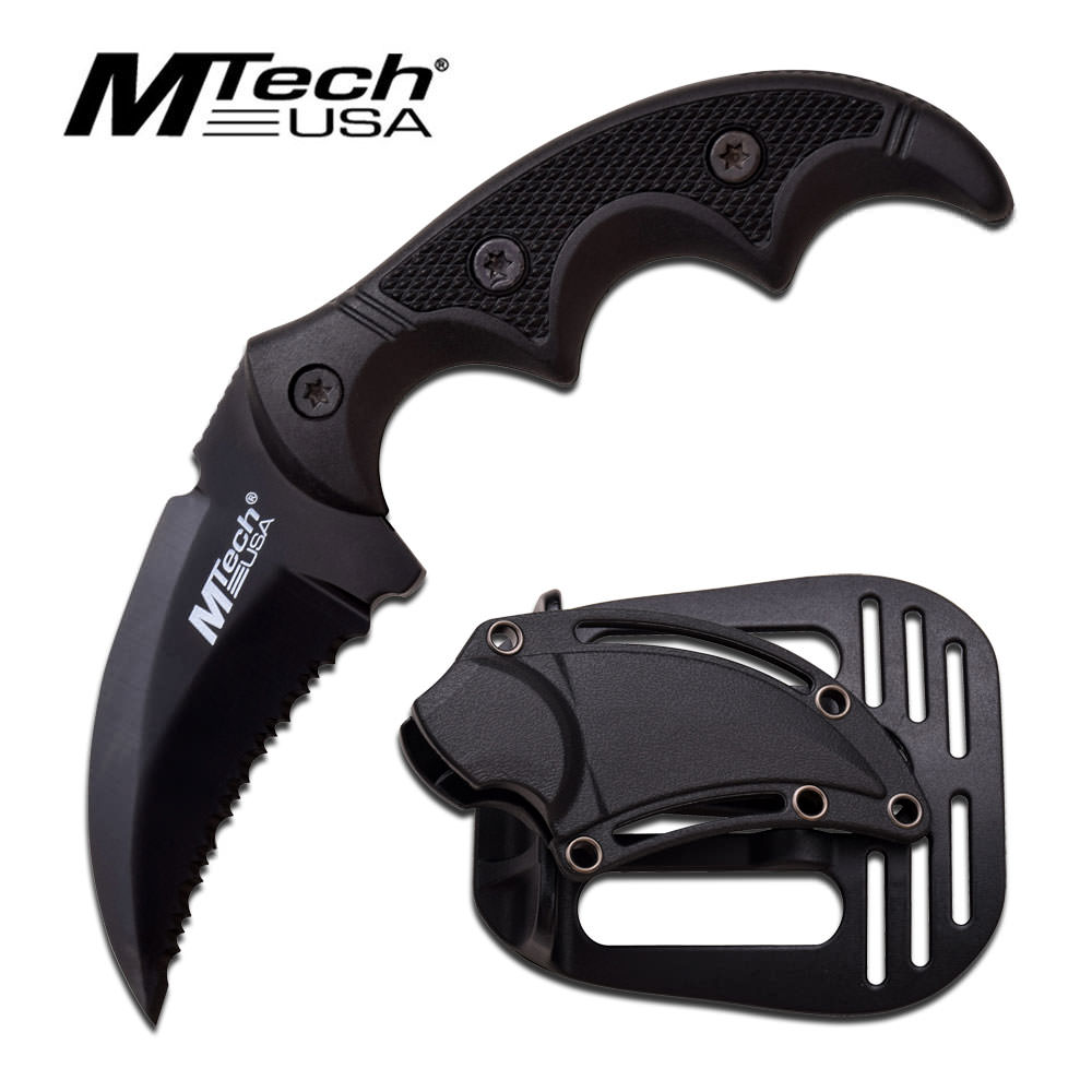 5" Hawk Blade Knife Tactical ABS Holster Black Full Tang Combat Karambit - TOPHATTER'S ARMORY DEALS Collectible Weapons - Tophatter Daily Deals