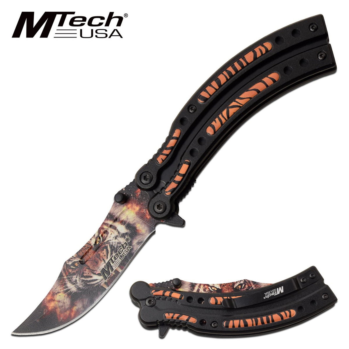 Mtech Pocket Knife Spring Assisted Knife Crouching Tiger Blade - Tophatter's Guns'N'Weapons Store - FREE SHIPPING Collectible Weapons - Tophatter Daily Deals