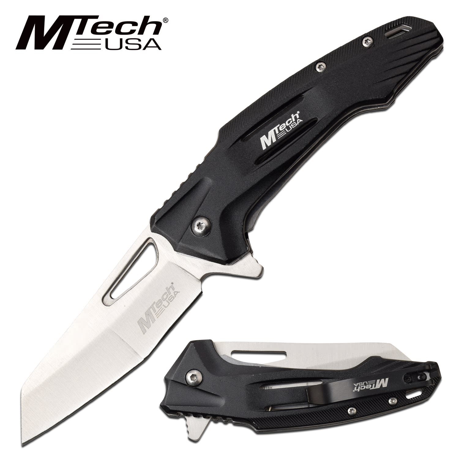 Spring Assist Folding Knife MTech Tactical Wharncliffe 3.5" Blade Edc - TOPHATTER'S ARMORY DEALS Collectible Weapons - Tophatter Daily Deals