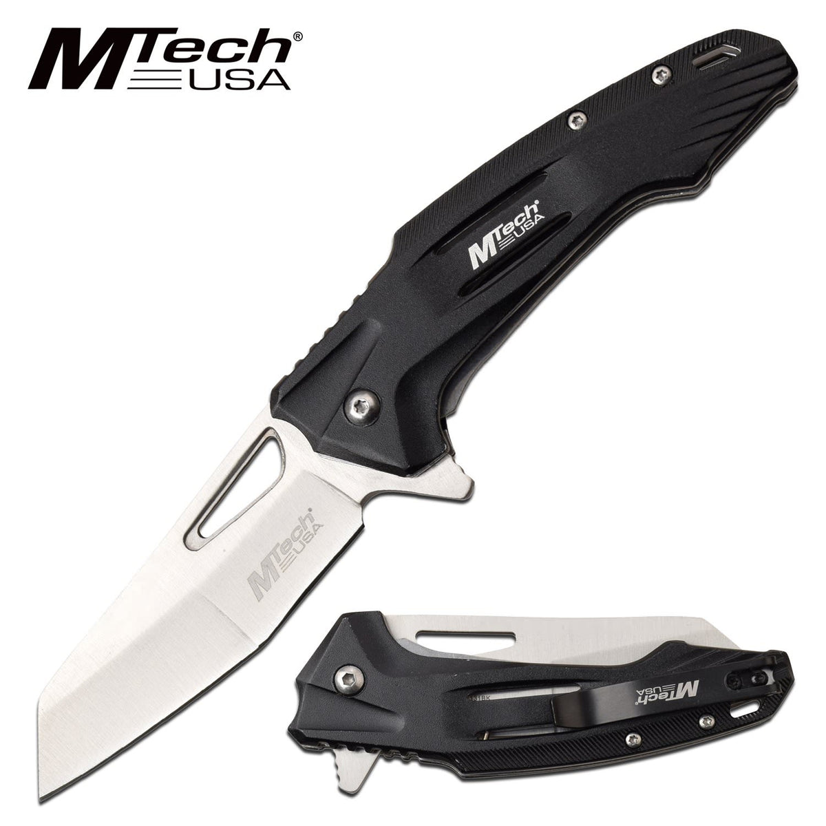 Spring Assist Folding Knife MTech Tactical Wharncliffe 3.5" Blade Edc - TOPHATTER'S ARMORY DEALS Collectible Weapons - Tophatter Daily Deals