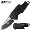 Spring Assist Folding Knife MTech Mini 2" Black Blade EDC Bottle Opener - Tophatter's Army Products & Self Defense Collectible Weapons - Tophatter Daily Deals