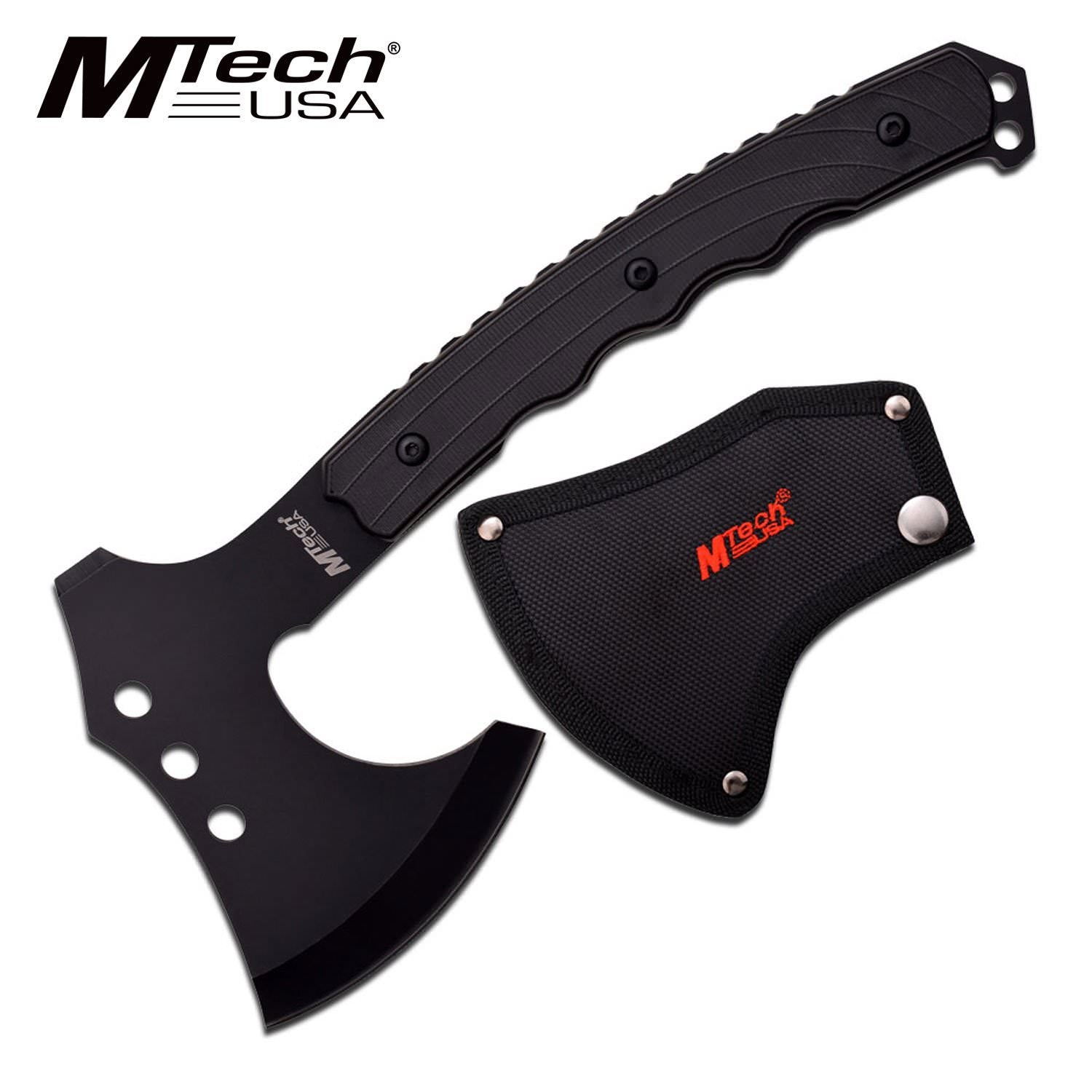 MTech Tactical Black Throwing Double Head Tomahawk Hatchet Axe - TOPHATTER'S ARMORY DEALS Collectible Weapons - Tophatter Daily Deals