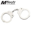 MTech Nickel Silver Carbon Steel Handcuff Double Locking + 2 Keys - TOPHATTER'S ARMORY DEALS Collectible Weapons - Tophatter Daily Deals