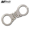 Nickel Plated Double Lock Hinged Handcuffs - TOPHATTER'S ARMORY DEALS Collectible Weapons - Tophatter Daily Deals