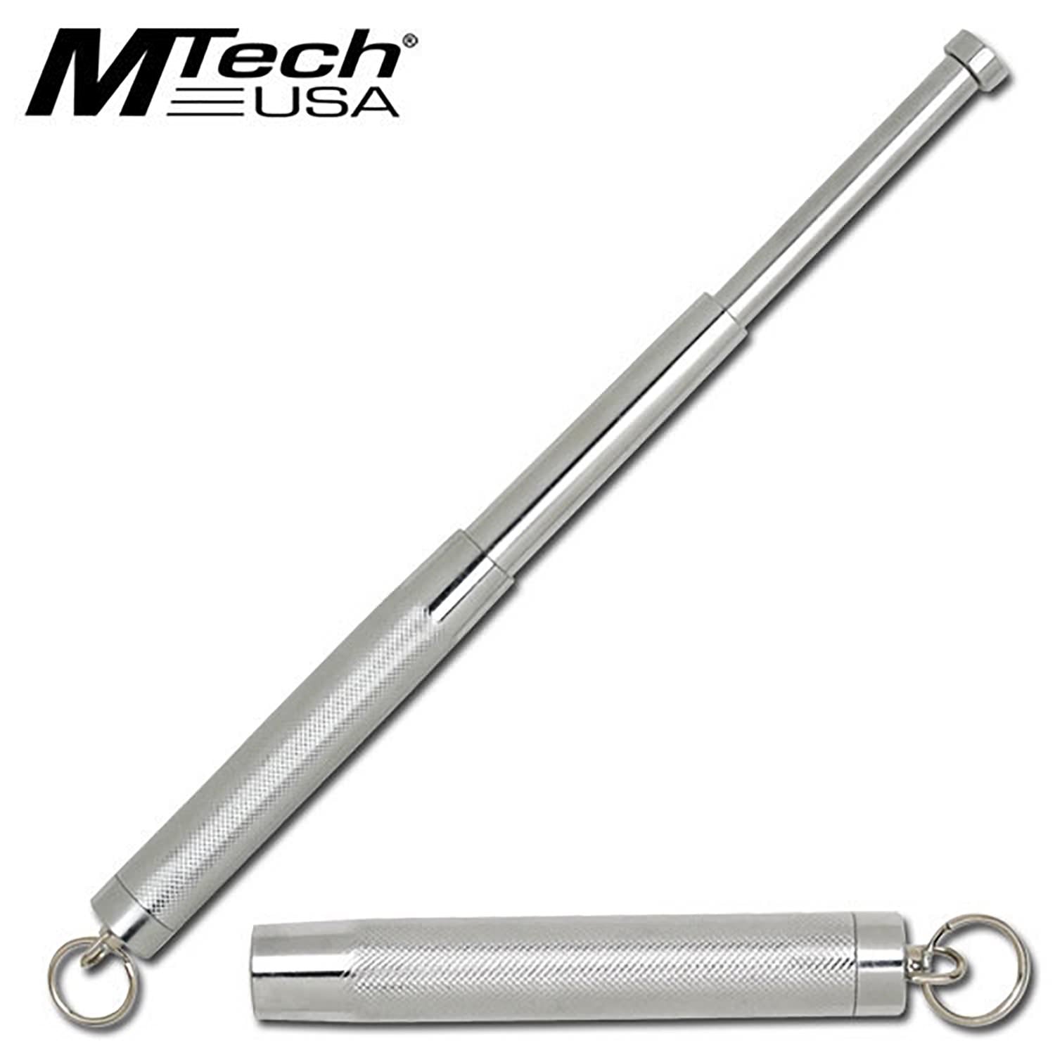 Mtech 12 Inch Expandable Key Ring Steel Self Defense Baton - Tophatter's Army Products & Self Defense Collectible Weapons - Tophatter Daily Deals
