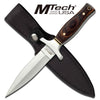 9" Full Tang Double Edge Satin Blade Wood Handle Dagger Boot Knife Collectible Weapons - Tophatter Daily Deals