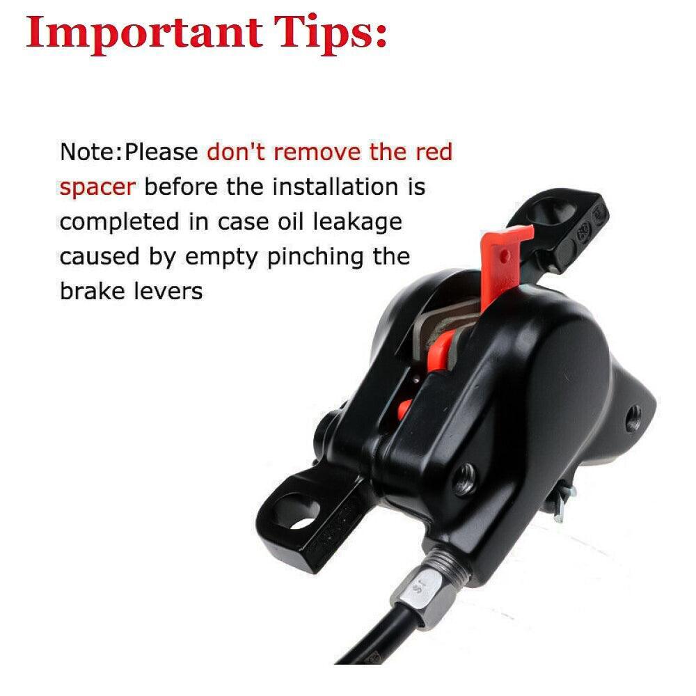 MTB Disc Brake Set - MT200 Bike Brake Hydraulic Disc Oil Brakes with Lever Set Pre-Filled Cycling - Tophatter Daily Deals