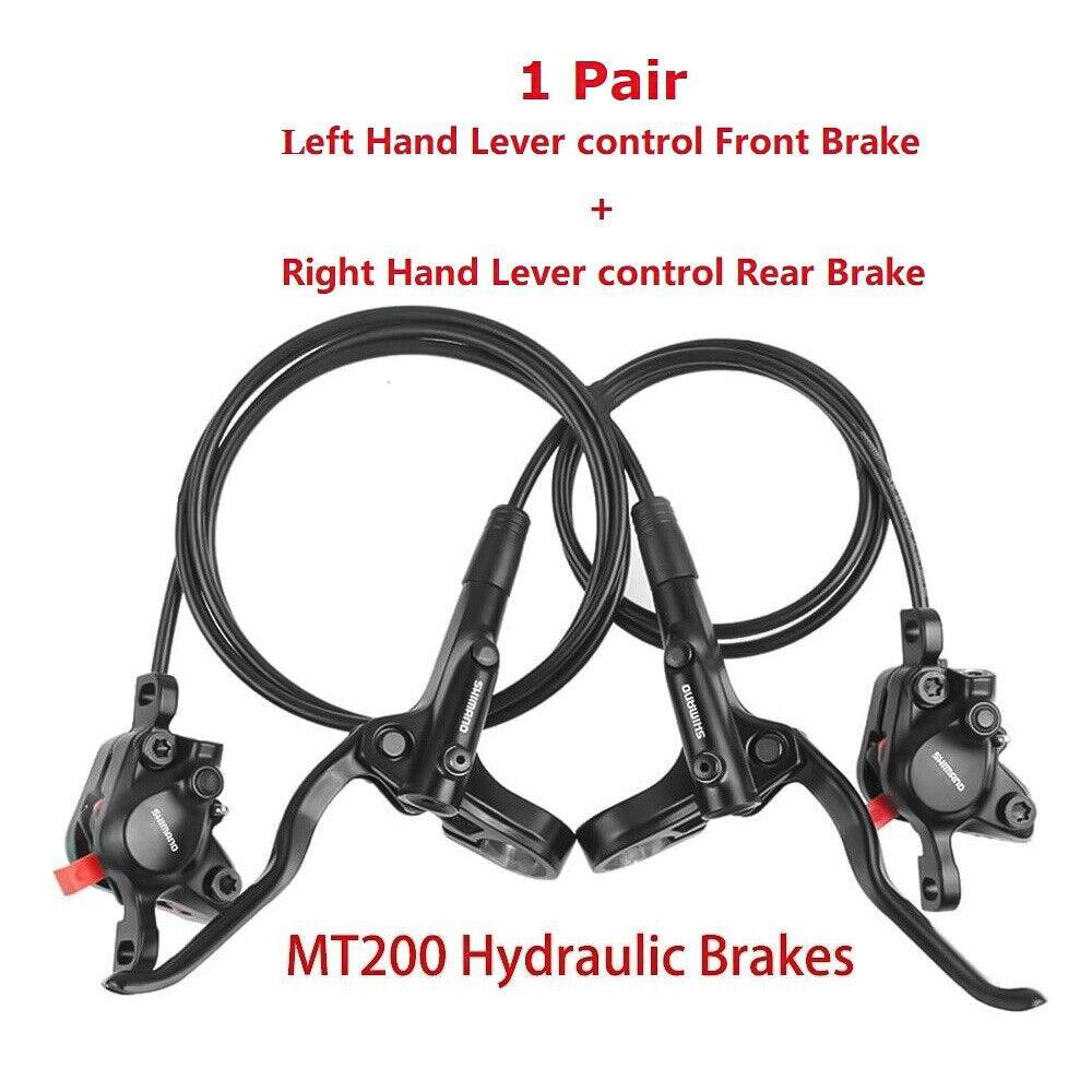 MTB Disc Brake Set - MT200 Bike Brake Hydraulic Disc Oil Brakes with Lever Set Pre-Filled Cycling - Tophatter Daily Deals