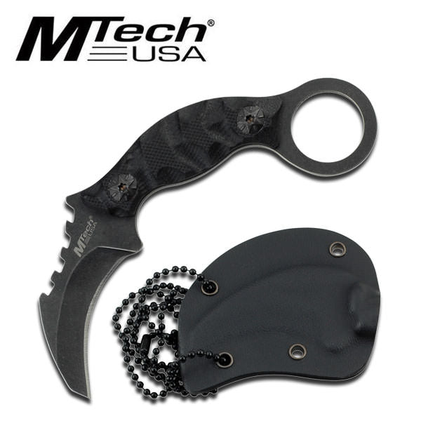 4.25" Hawk Karambit Tactical Combat Defense Neck Knife with Sheath - Tophatter's Army Products & Self Defense Collectible Weapons - Tophatter Daily Deals