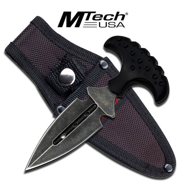 5MM Thick Blade Black Handle Push Dagger - TOPHATTER'S ARMORY DEALS Collectible Weapons - Tophatter Daily Deals
