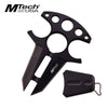 Tactical Double Edge Neck Knife Black Handle with Finger Ring Holes - TOPHATTER'S ARMORY DEALS Collectible Weapons - Tophatter Daily Deals