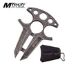 Tactical Double Edge Neck Knife Stone Washed Handle with Finger Ring Holes - TOPHATTER'S ARMORY DEALS Collectible Weapons - Tophatter Daily Deals