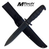 Mtech Heavy Duty 13.5" Black Bayonet Blade Tactical Fixed Blade Knife - TOPHATTER'S ARMORY DEALS Collectible Weapons - Tophatter Daily Deals