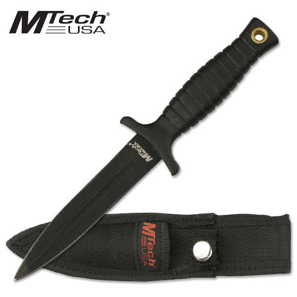 7 Inch 440 Stainless Steel Teflon Coat Blood Groove Boot Knife Collectible Weapons - Tophatter Daily Deals