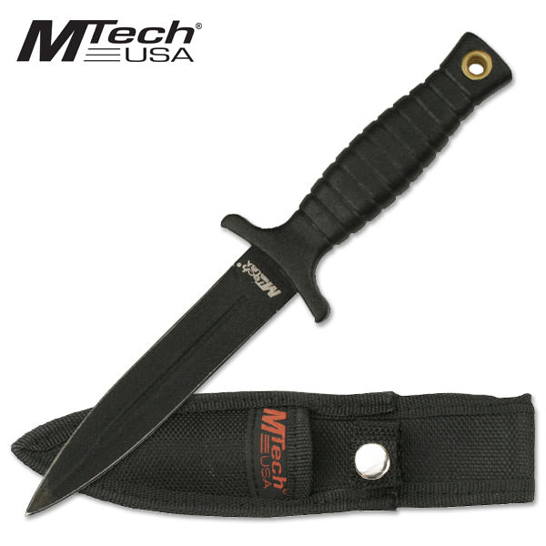 7 Inch 440 Stainless Steel Teflon Coat Blood Groove Boot Knife - Tophatter's Guns'N'Weapons Store - FREE SHIPPING Collectible Weapons - Tophatter Daily Deals