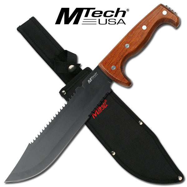 MTech 15.5 Inch Overall Zombie Hunter Survival Machete Knife Collectible Weapons - Tophatter Daily Deals