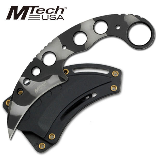 MTech USA Camouflage Neck Knife With Sheath Collectible Weapons - Tophatter Daily Deals