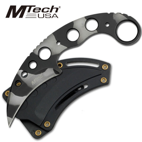 MTech USA Camouflage Neck Knife With Sheath - Tophatter's Guns'N'Weapons Store Collectible Weapons - Tophatter Daily Deals