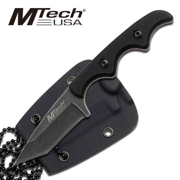 MTech USA Fixed Blade Neck Knife Tanto Blade With G-10 Handle - TOPHATTER'S ARMORY DEALS Collectible Weapons - Tophatter Daily Deals