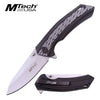 MTech 3.3" Silver Drop Point Blade Black Aluminum Handle EDC Knife - Tophatter's Army Products & Self Defense Collectible Weapons - Tophatter Daily Deals