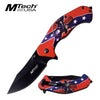 Confederate Flag Skull Spring Assisted Knife Tactical EDC Collectible Weapons - Tophatter Daily Deals