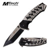 3.5" Black Tanto Blade Silver Katana Handle Tactical Spring Assist Knife Collectible Weapons - Tophatter Daily Deals