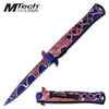 Stiletto Style Assisted Opening Folding Pocket Knife Pink Purple Collectible Weapons - Tophatter Daily Deals