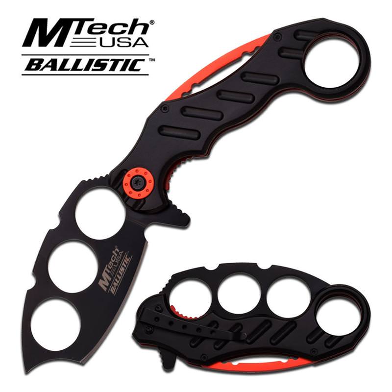 MTech USA Spring Assisted Knife 5.5" Knuckler - Tophatter's Guns'N'Weapons Store Collectible Weapons - Tophatter Daily Deals