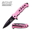 Mtech 5 Inch Closed Pink Handle Assisted Opening Folder Knife - TOPHATTER'S ARMORY DEALS Collectible Weapons - Tophatter Daily Deals