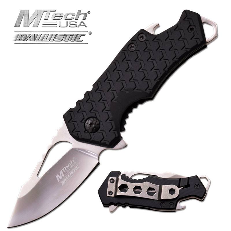MTech USA 3 Inches Assisted Opening Folder With Black Fiber Handle - TOPHATTER'S ARMORY DEALS Collectible Weapons - Tophatter Daily Deals
