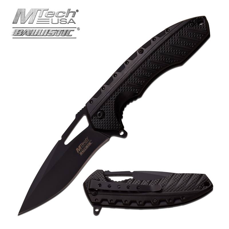 Mtech Black Finish Spring Assist Assisted Knife - Tophatter's Guns'N'Weapons Store Collectible Weapons - Tophatter Daily Deals
