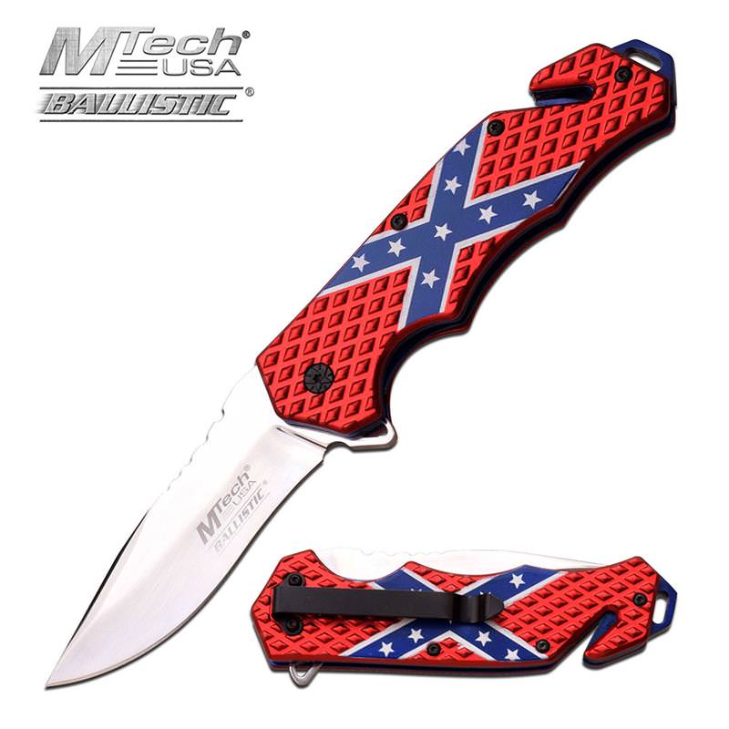 MTech USA Ballistic CSA Star Spring Assisted Knife Mirror Blade Collectible Weapons - Tophatter Daily Deals
