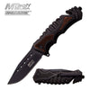 MTech Tactical Rescue Spring Assist Knife PakkaWood Insert Handle - TOPHATTER'S ARMORY DEALS Collectible Weapons - Tophatter Daily Deals