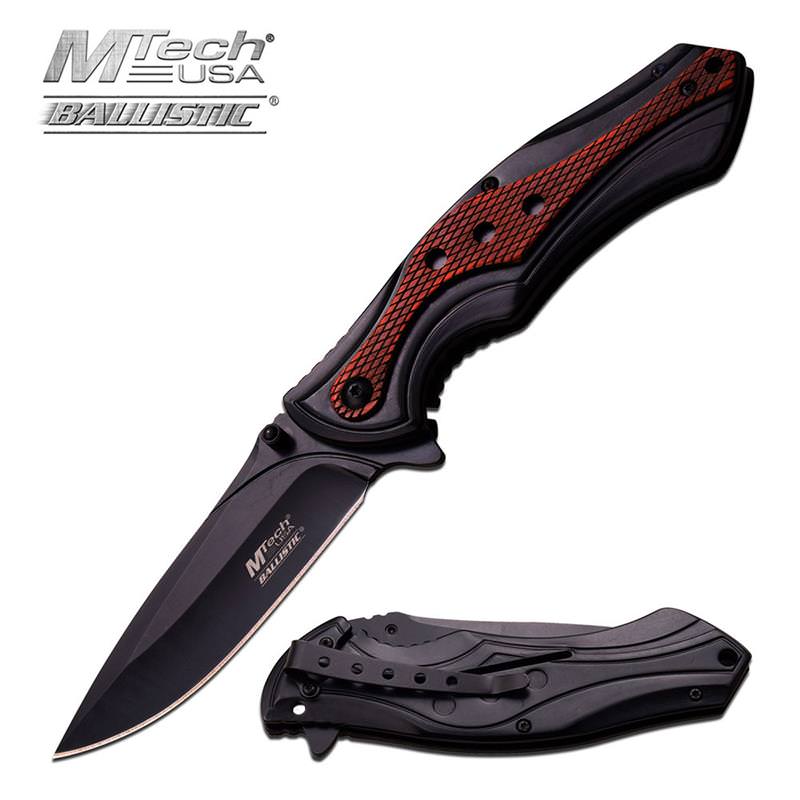 5 Inch Closed Wood Handle Spring Assisted Opening Knife - Tophatter's Inc. Weapons Store Online Collectible Weapons - Tophatter Daily Deals