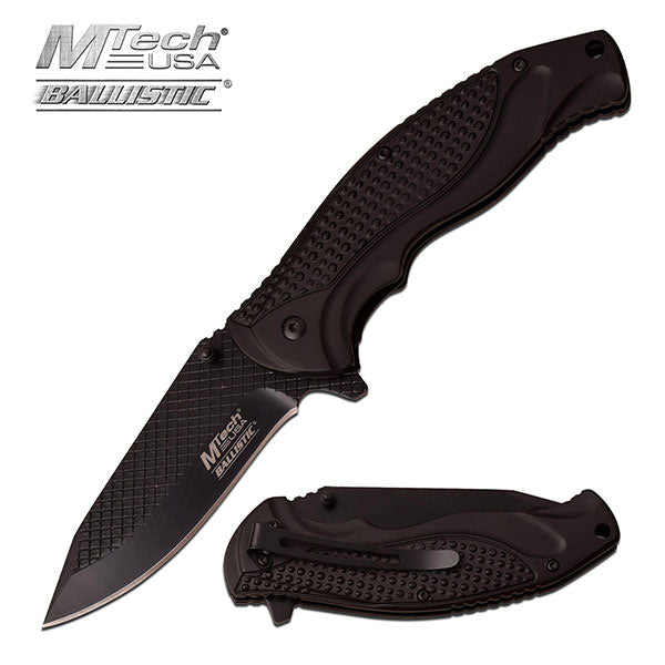 5 Inch Closed Black Spring Assisted Opening Knife Collectible Weapons - Tophatter Daily Deals