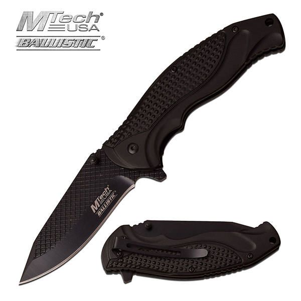 5 Inch Closed Black Spring Assisted Opening Knife - Tophatter's Guns'N'Weapons Store Collectible Weapons - Tophatter Daily Deals