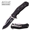 Black Handle MTech Tactical Spring Assist Open Knife Two-Tone Blade - TOPHATTER'S ARMORY DEALS Collectible Weapons - Tophatter Daily Deals