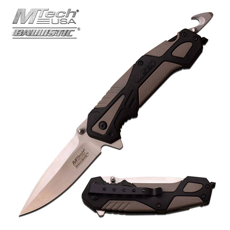Edc Spring Assisted Knife With Black & Light Brown Handle - Tophatter's Guns'N'Weapons Store Collectible Weapons - Tophatter Daily Deals