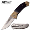 M-Tech Bruiser Gold Pakkawood Spring Assisted Knife - Satin Plain Blade - Tophatter's Army Products & Self Defense Collectible Weapons - Tophatter Daily Deals