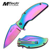 Rainbow Titanium Coated Standard Spring Assisted Folding Pocket Knife Collectible Weapons - Tophatter Daily Deals