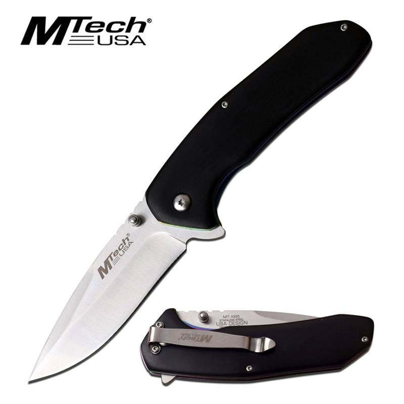 MTech 3.5" 3CR13 Steel Satin Finish Blade Assisted Open EDC Knife - Tophatter's Guns'N'Weapons Store - FREE SHIPPING Collectible Weapons - Tophatter Daily Deals