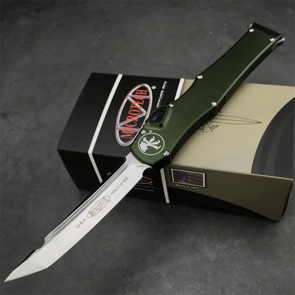 MT Halo VI S/E OTF OT* Automatic Knife Green - Tophatter Daily Deals